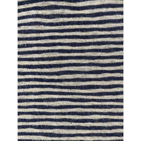 W5 Womens Navy and Gray Striped Lace Sleeveless Swing Tank Top Size Small - Picture 5 of 8